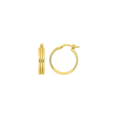 Boucles d'oreilles créoles en plaqué or