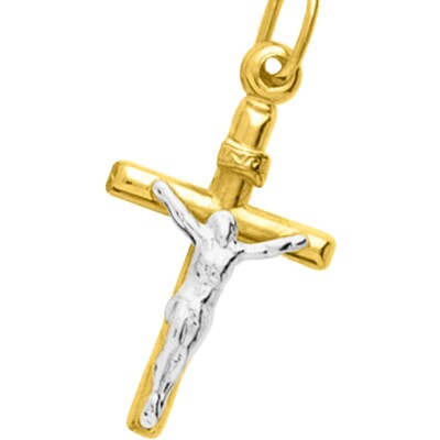 Pendentif croix en plaqué or
