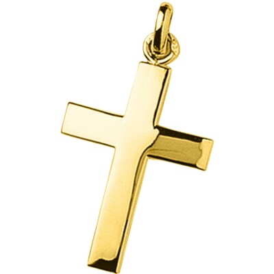 Pendentif croix en plaqué or