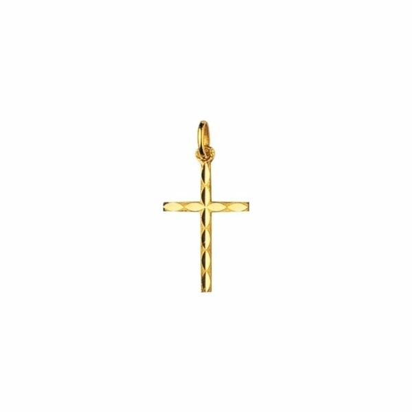 Pendentif croix en plaqué or jaune