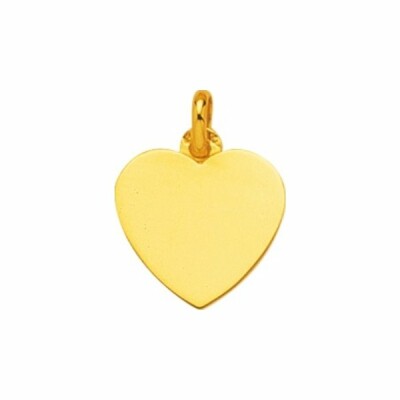 Pendentif coeur en plaqué or jaune