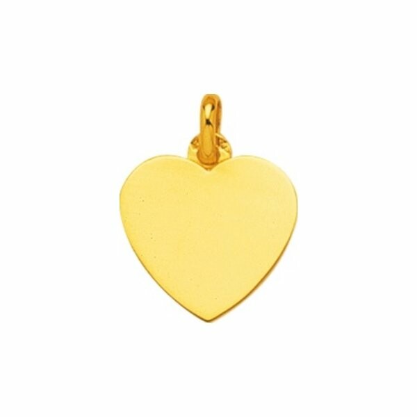 Pendentif coeur en plaqué or jaune