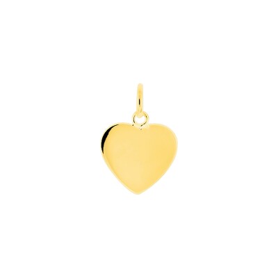 Pendentif à graver coeur en plaqué or