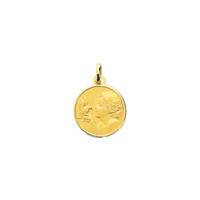 Médaille motif ange en plaqué or