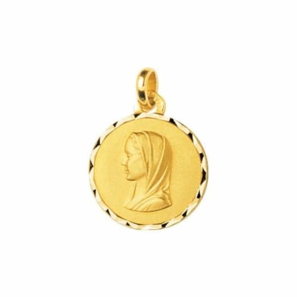 Médaille vierge en plaqué or jaune