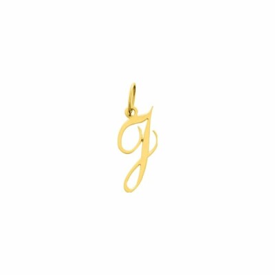 Pendentif en plaqué or jaune, lettre J