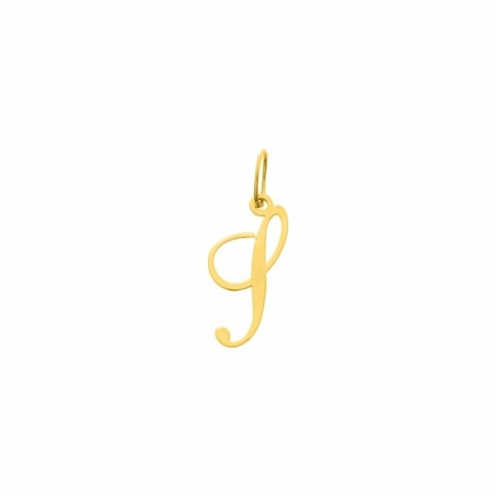 Pendentif en plaqué or jaune, lettre S