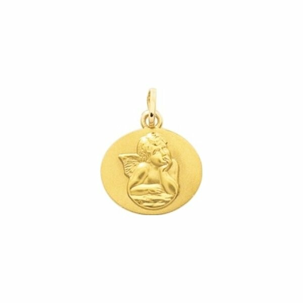 Médaille ange en plaqué or jaune