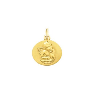 Médaille motif ange en plaqué or