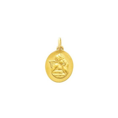 Médaille motif ange en plaqué or