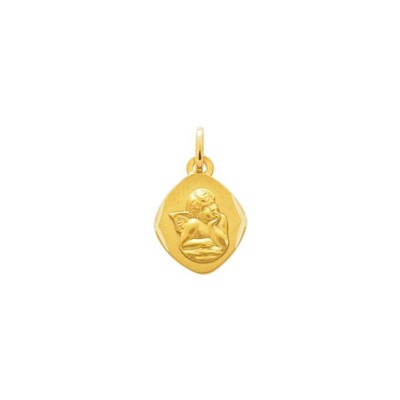 Médaille motif ange en plaqué or