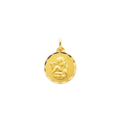Médaille motif ange en plaqué or