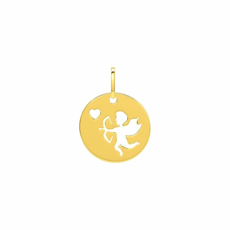 Médaille Cupidon en plaqué or jaune