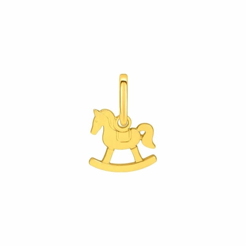 Pendentif cheval à bascule en plaqué or