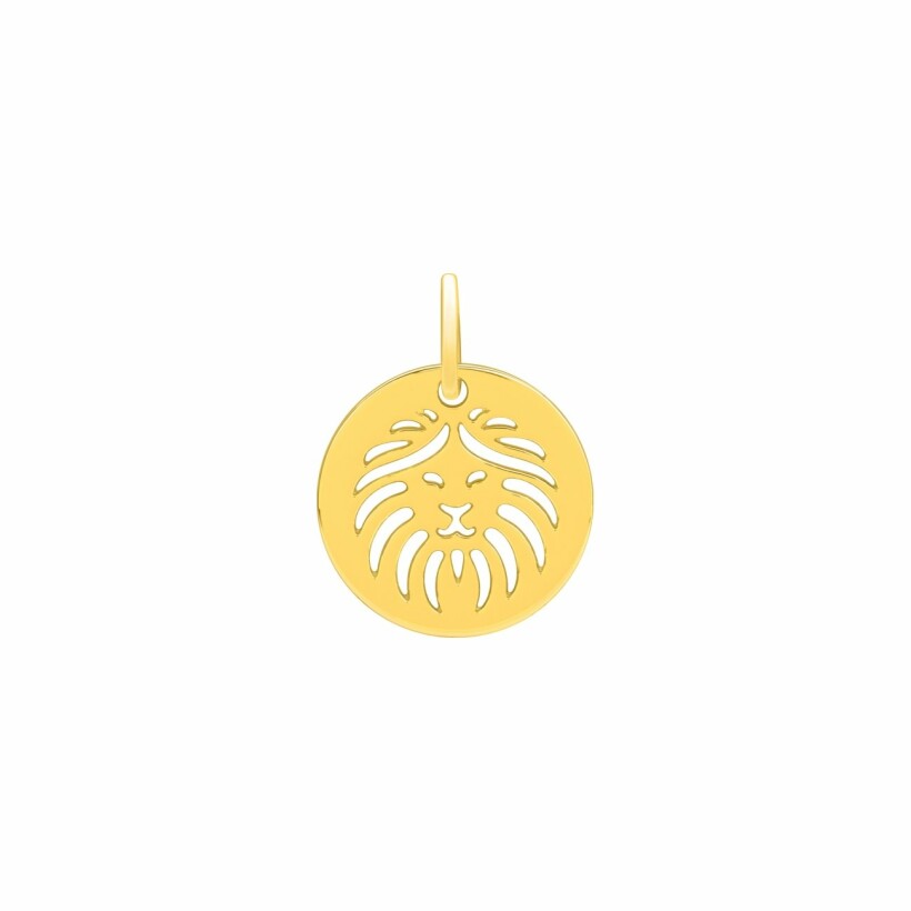 Médaille du zoodiaque Lion en plaqué or