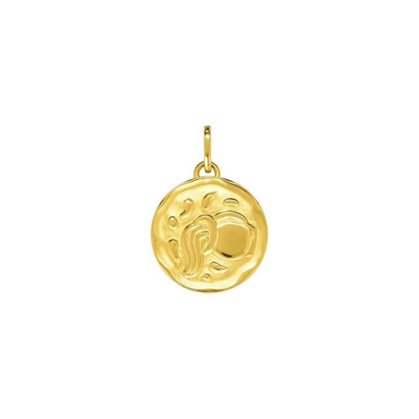 Médaille zodiaque Verseau en plaqué or