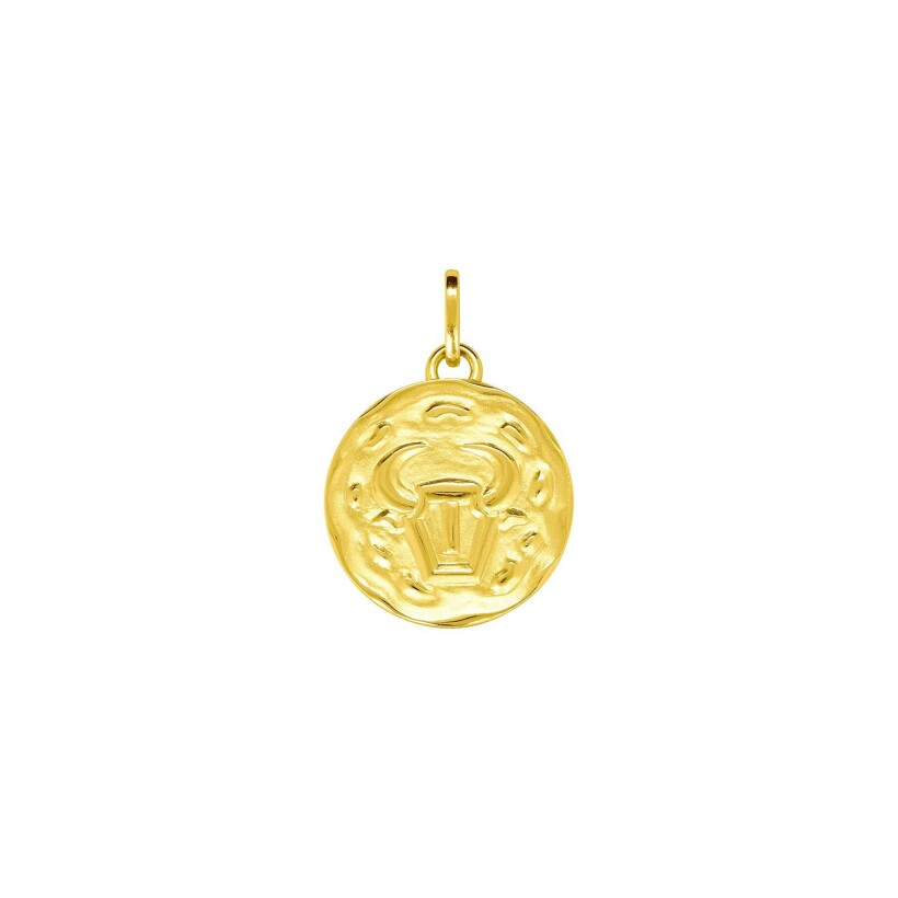 Médaille zodiaque Taureau en plaqué or
