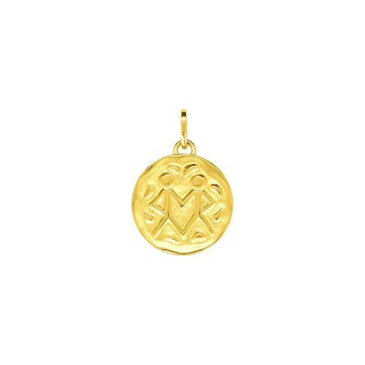 Médaille zodiaque Gémeaux en plaqué or