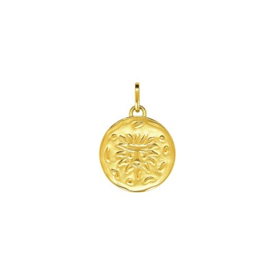 Médaille zodiaque Lion en plaqué or