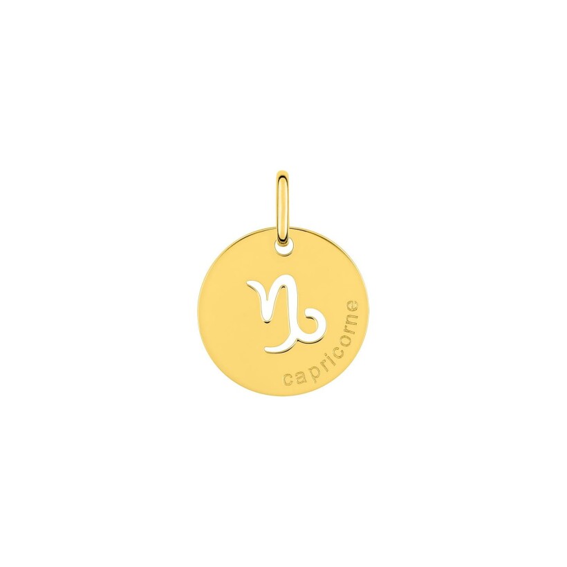 Médaille zodiaque Capricorne en plaqué or