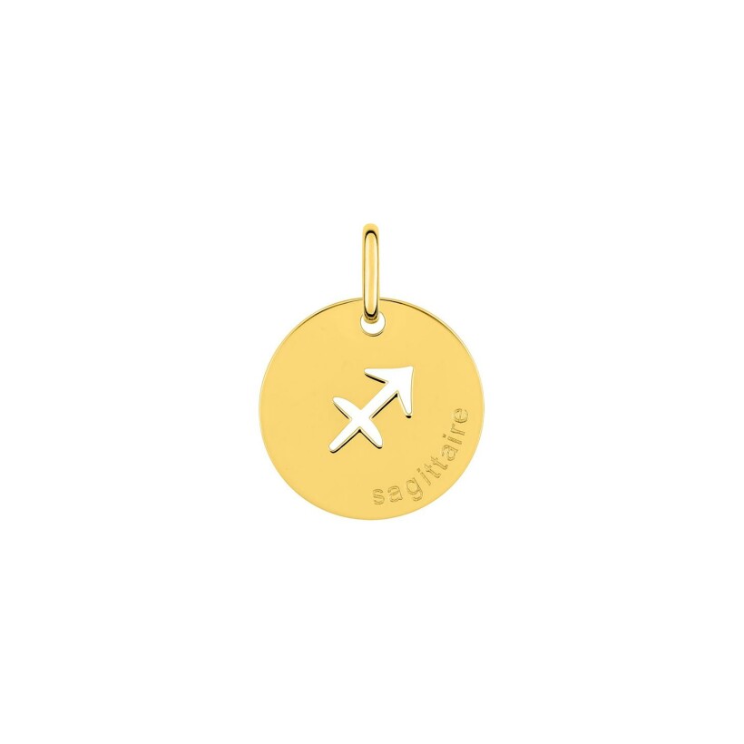 Médaille zodiaque Sagittaire en plaqué or