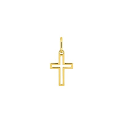 Pendentif croix en plaqué or