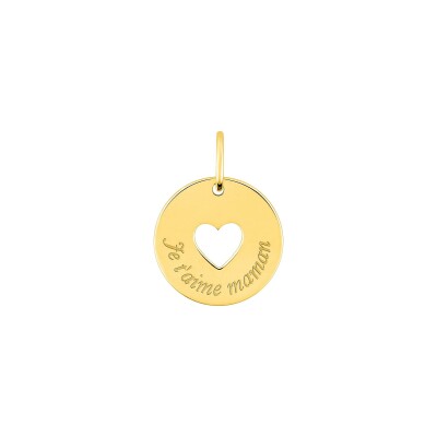 Pendentif à message en plaqué or