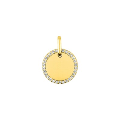 Pendentif en plaqué or et oxyde de zirconium