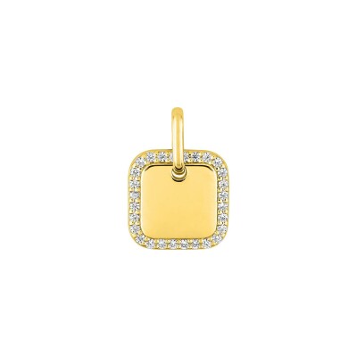 Pendentif en plaqué or et oxyde de zirconium