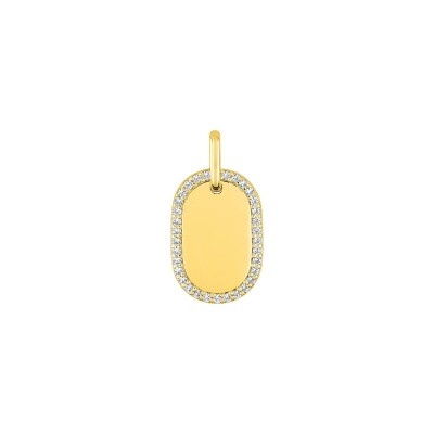 Pendentif en plaqué or et oxyde de zirconium