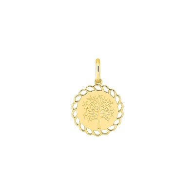 Pendentif arbre-de-vie en plaqué or