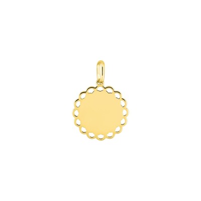 Médaille à graver en plaqué or