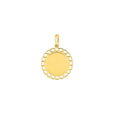 Médaille à graver en plaqué or