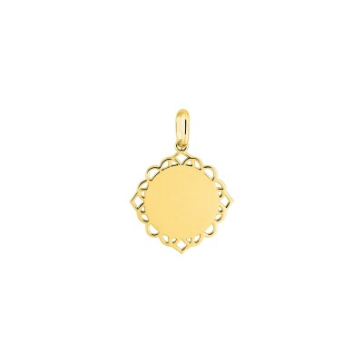 Médaille à graver en plaqué or
