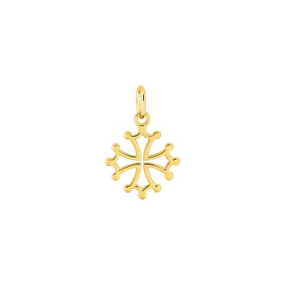 Pendentif croix occitane en plaqué or