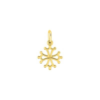 Pendentif croix occitane en plaqué or