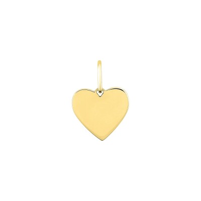 Pendentif à graver coeur en plaqué or