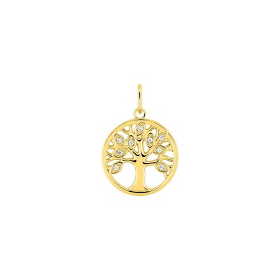 Pendentif en plaqué or et oxyde de zirconium