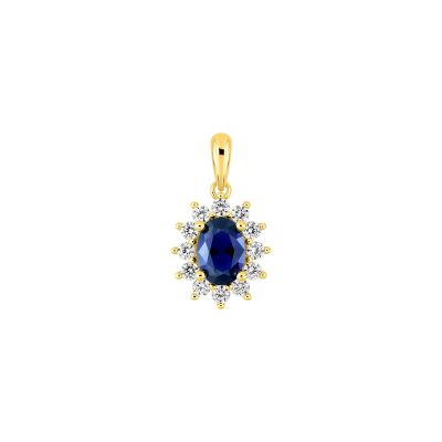 Pendentif en plaqué or et oxyde de zirconium