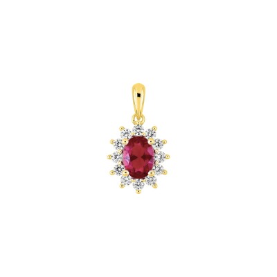 Pendentif en plaqué or et oxyde de zirconium