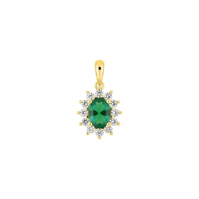 Pendentif en plaqué or et oxyde de zirconium