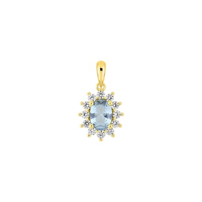 Pendentif en plaqué or et oxyde de zirconium
