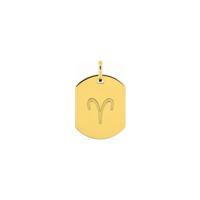 Pendentif zodiaque Bélier en plaqué or