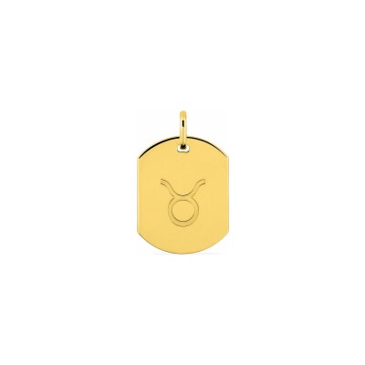 Pendentif zodiaque Taureau en plaqué or