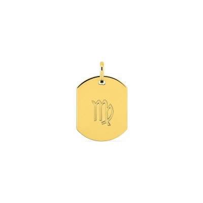 Pendentif zodiaque Vierge en plaqué or
