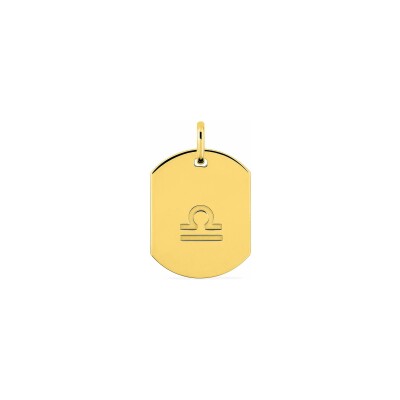 Pendentif zodiaque Balance en plaqué or