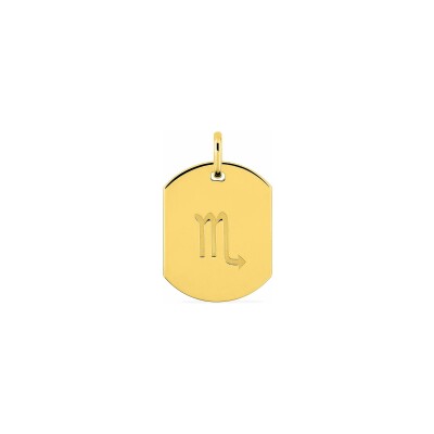 Pendentif zodiaque Scorpion en plaqué or