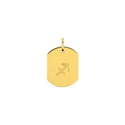 Pendentif zodiaque Sagittaire en plaqué or