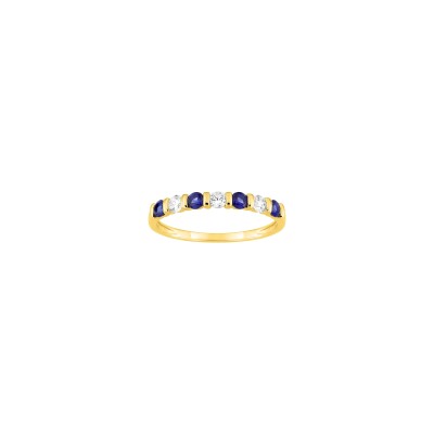 Bague en plaqué or et oxyde de zirconium