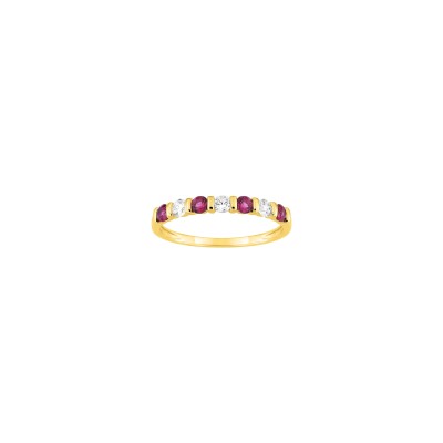 Bague en plaqué or et oxyde de zirconium